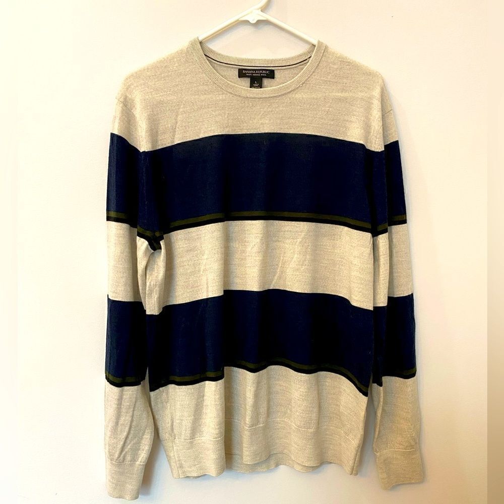 Banana Republic 100% Merino Wool Sweater Men Size L